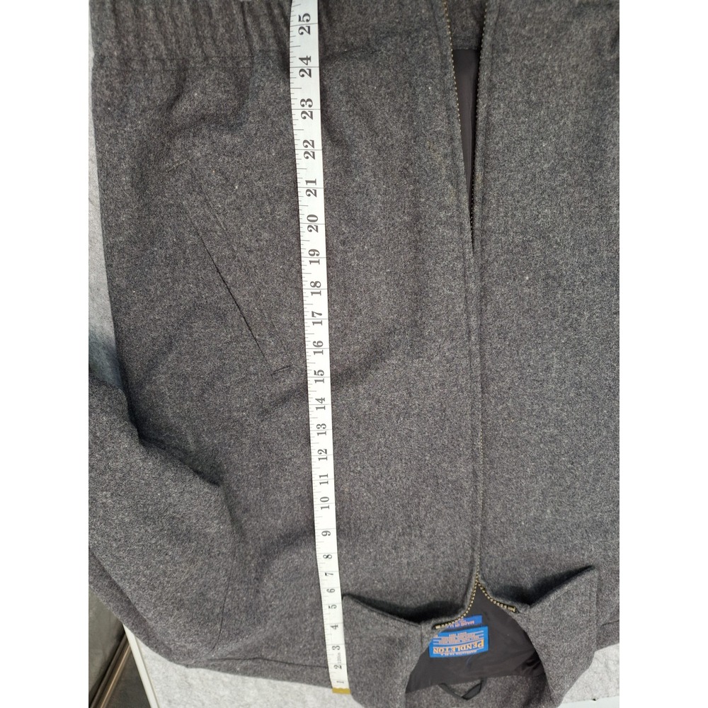 Pendleton Wool Bomber Jacket Men's Medium Gray Zi… - image 15